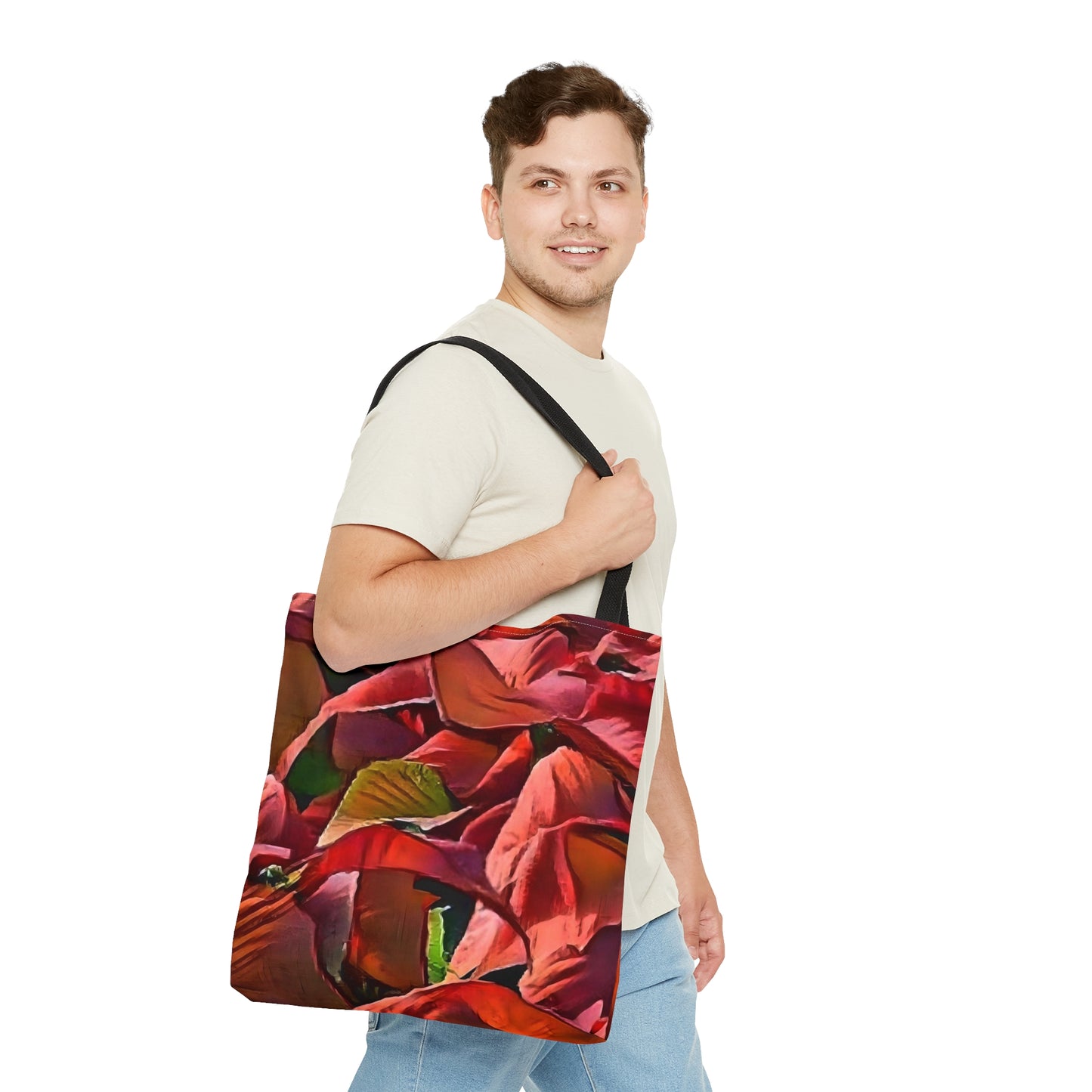 Poinsettia Holiday Tote Bag