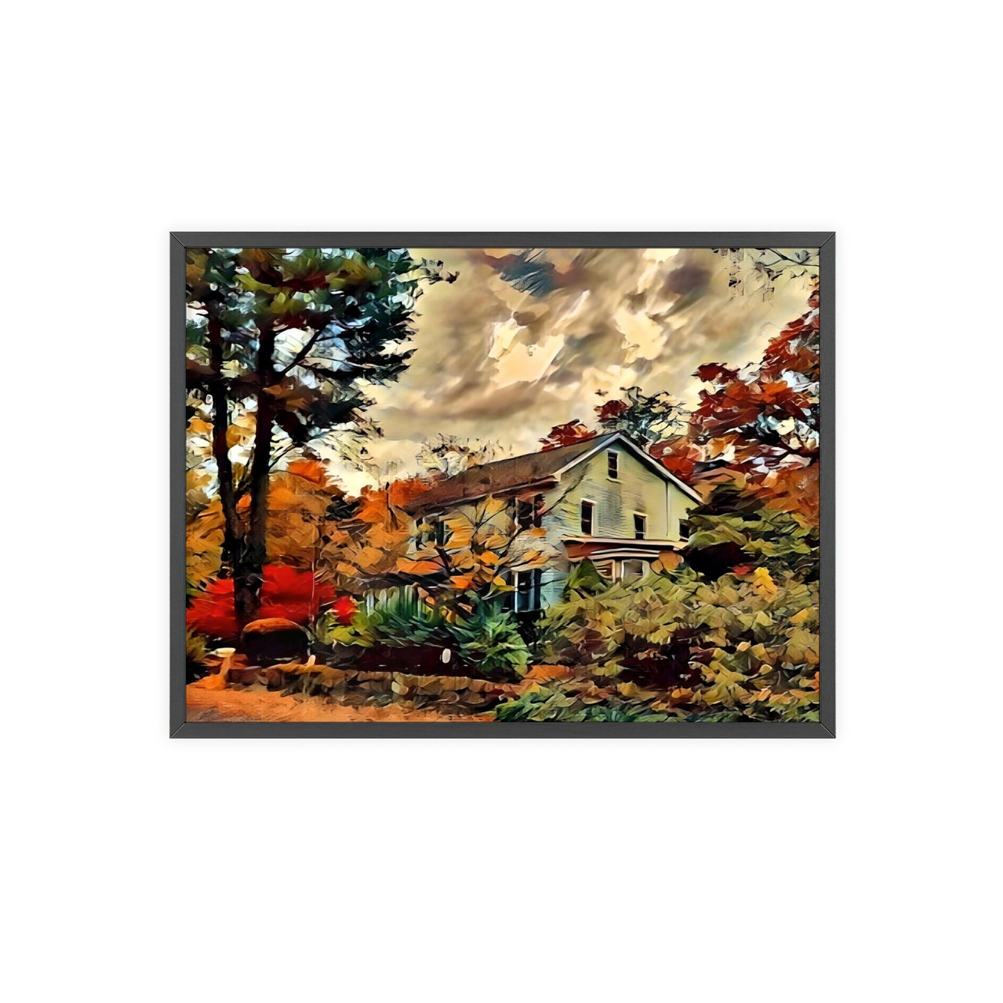 Country Home Scene in Fall