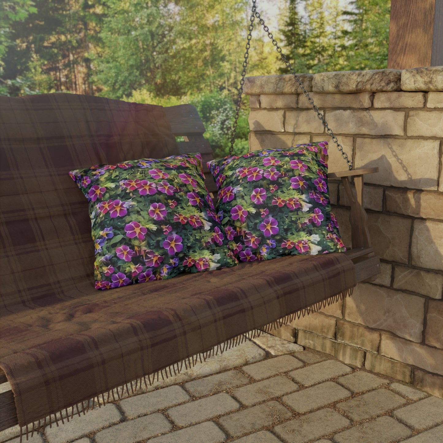 Rose's Floral Outdoor Pillow