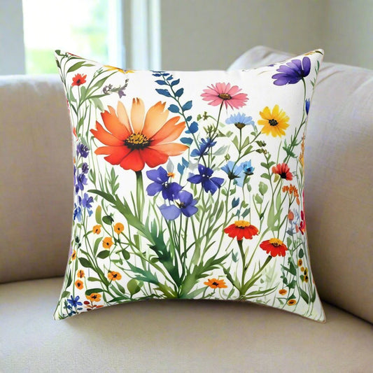 Wild Wildflower Square Pillow