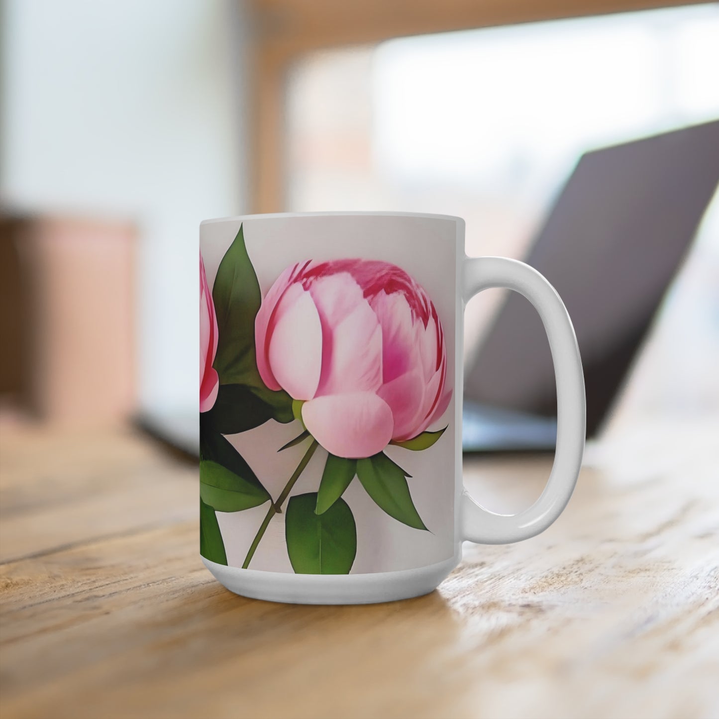 Pink Peonies Mug 15oz