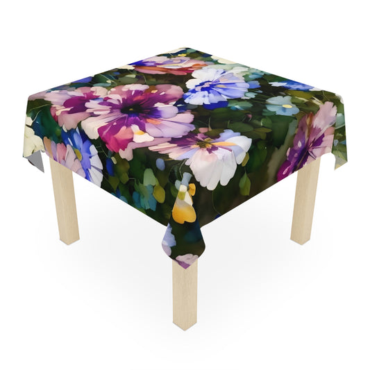 Impressionistic Pansies Accent Tablecloth