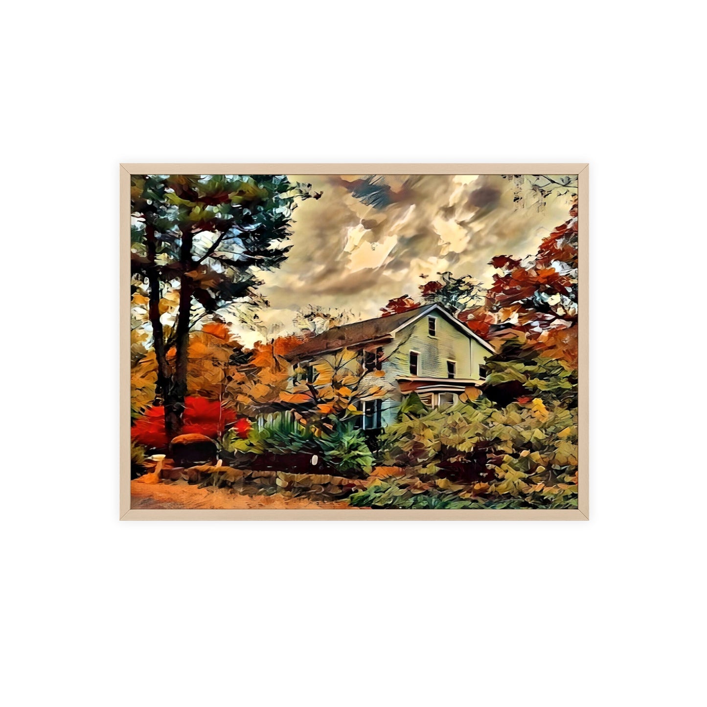 Country Home Scene in Fall