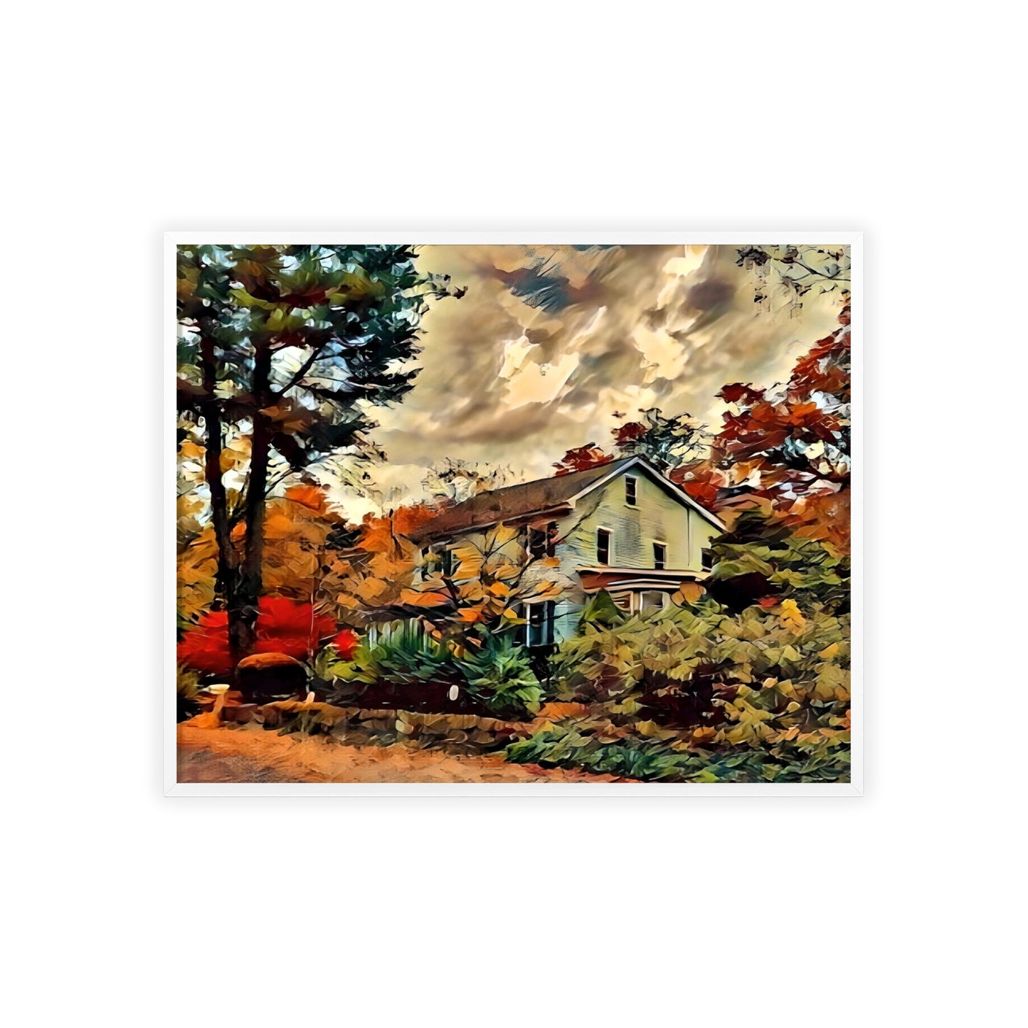 Country Home Scene in Fall