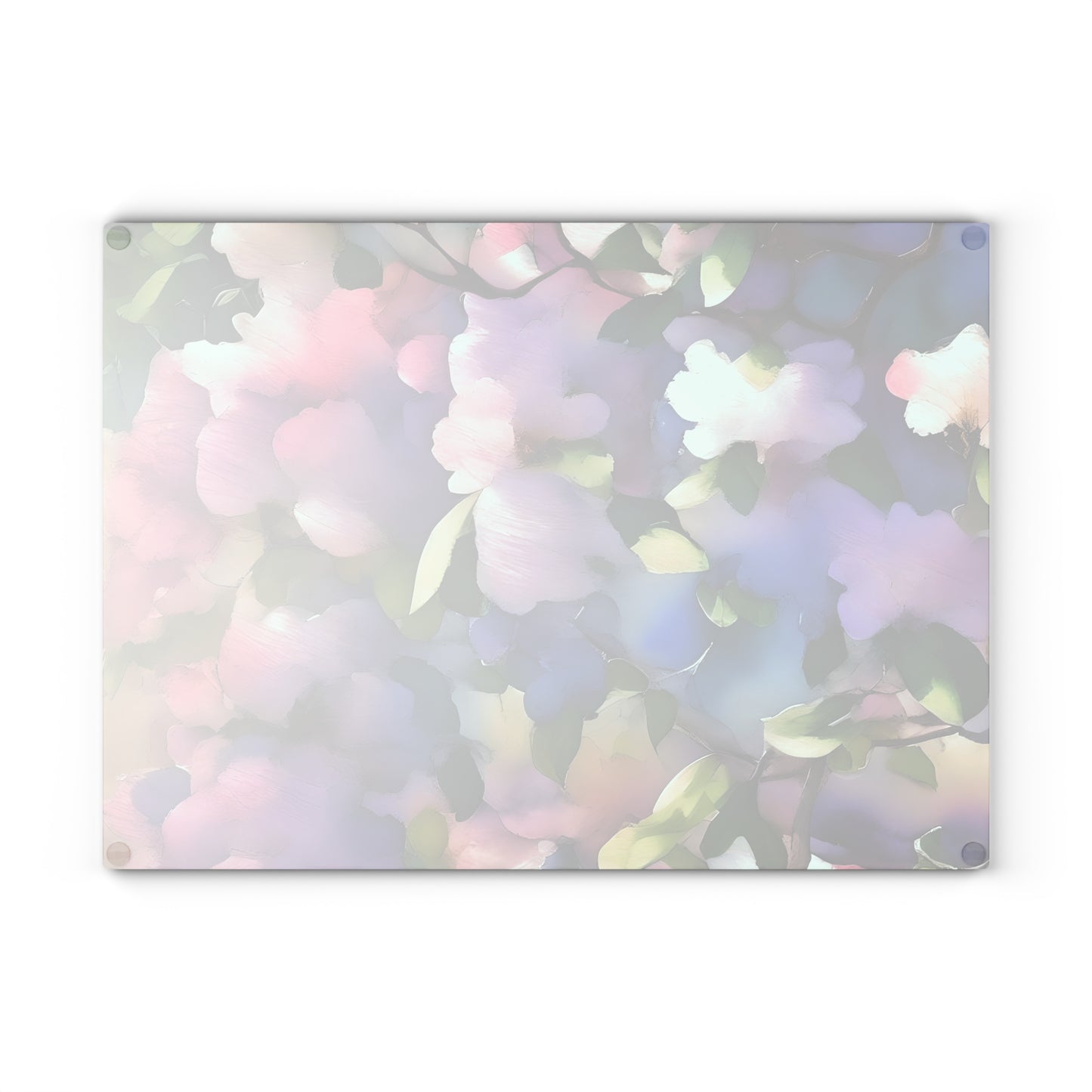 Impressionistic Floral Glass Cutting Board