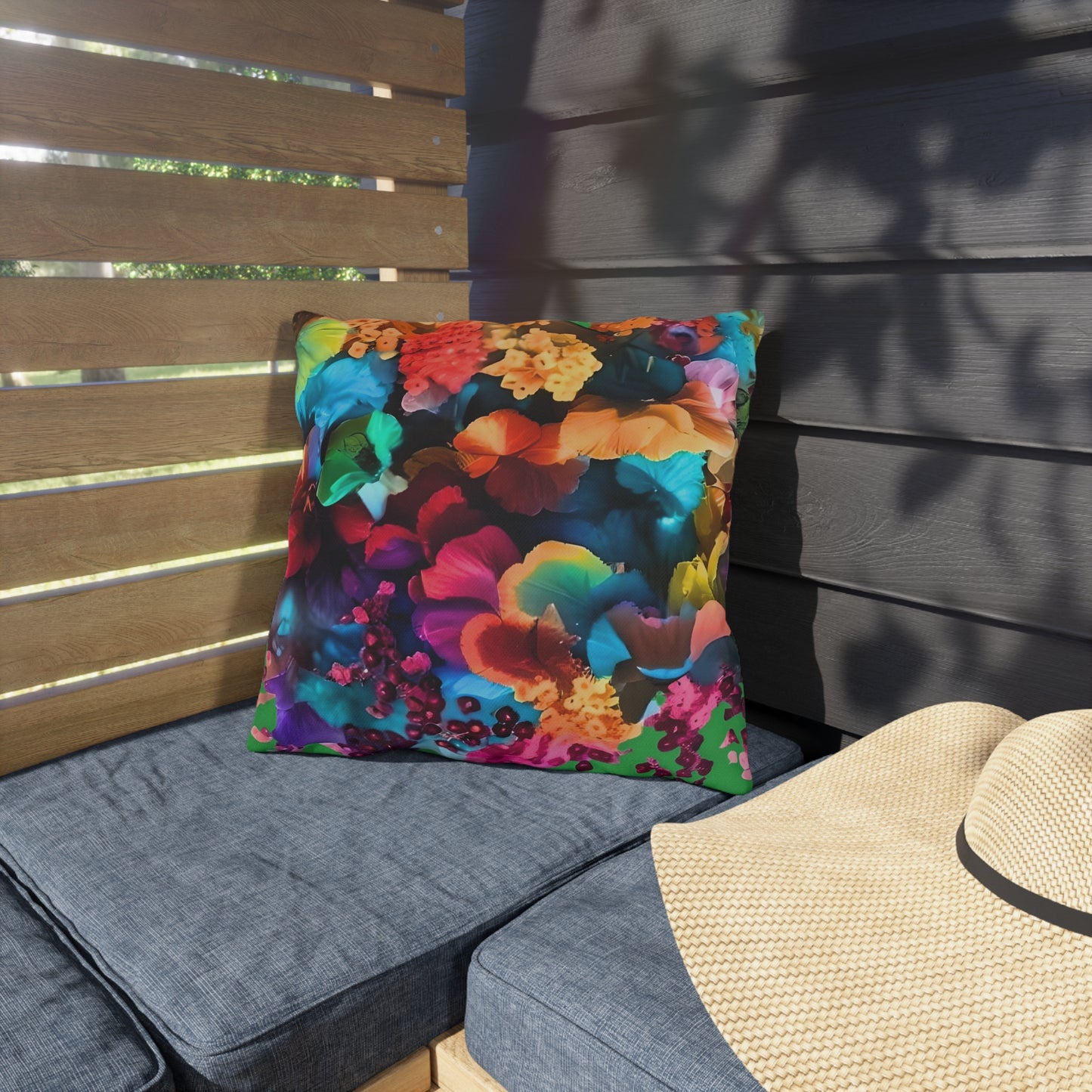 Colorful Floral Outdoor Pillows