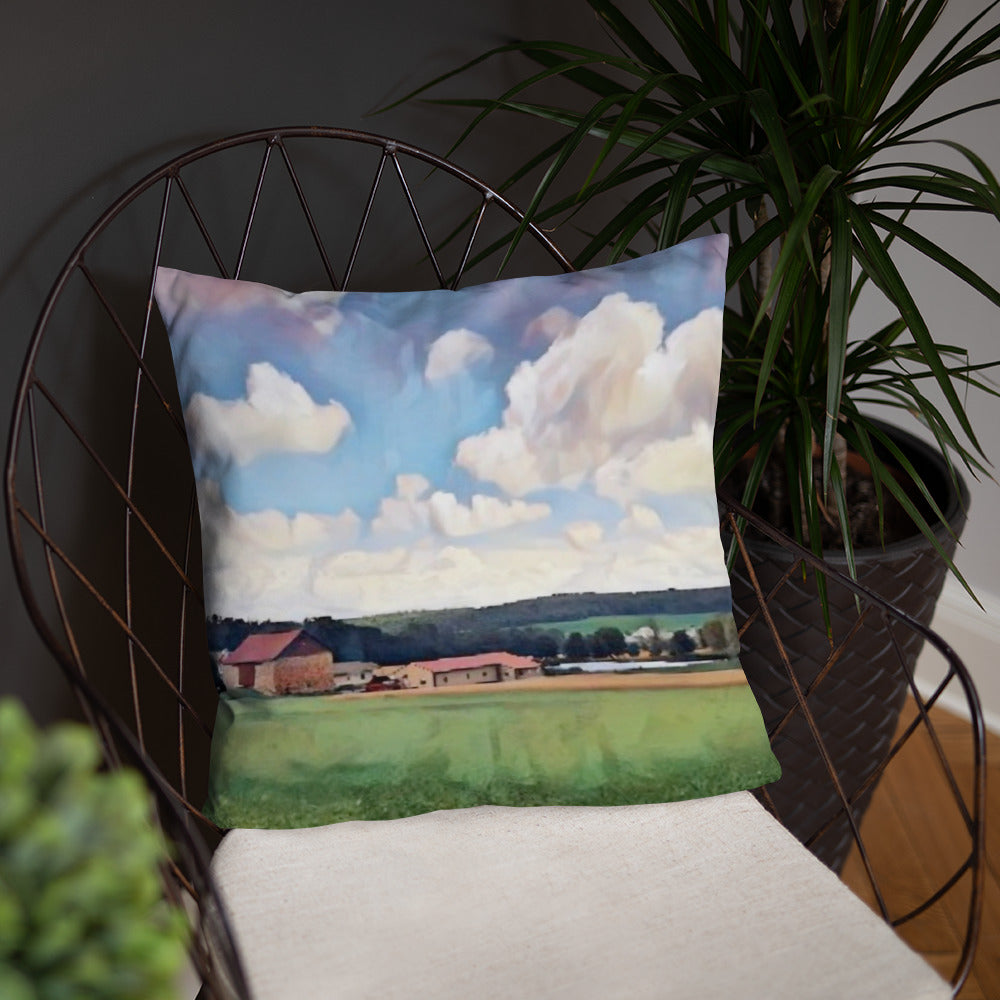 Farm Scene Accent Pillow