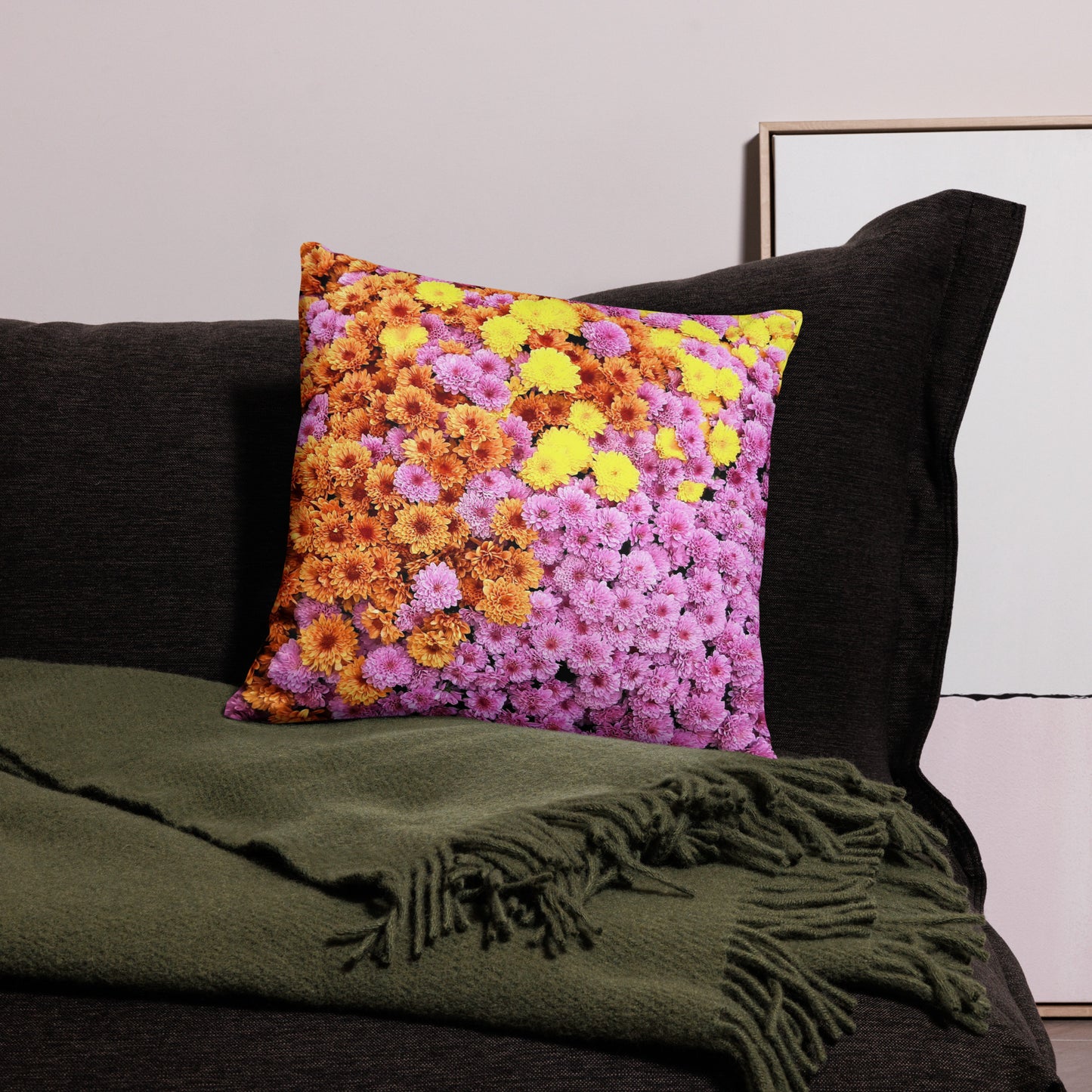 Fall Mums Accent Pillow