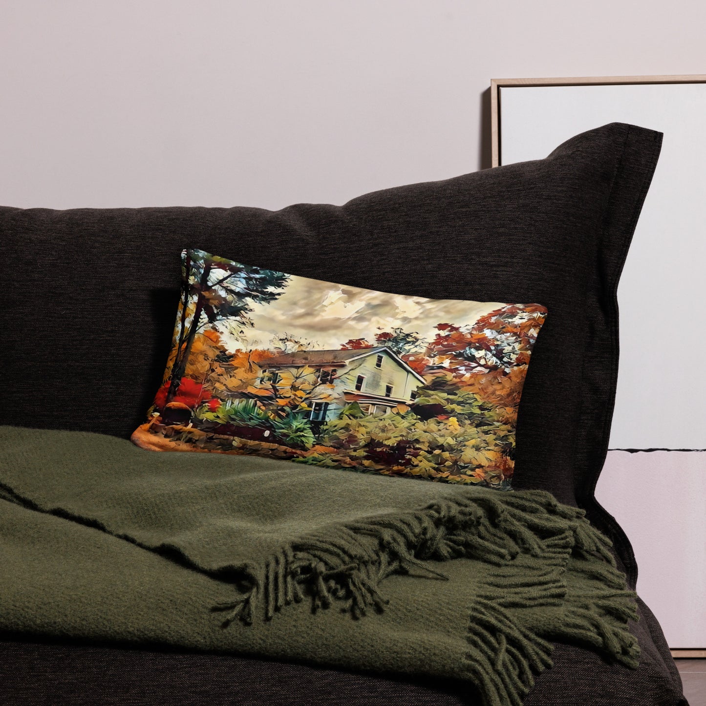 Fall Scene Accent Pillow