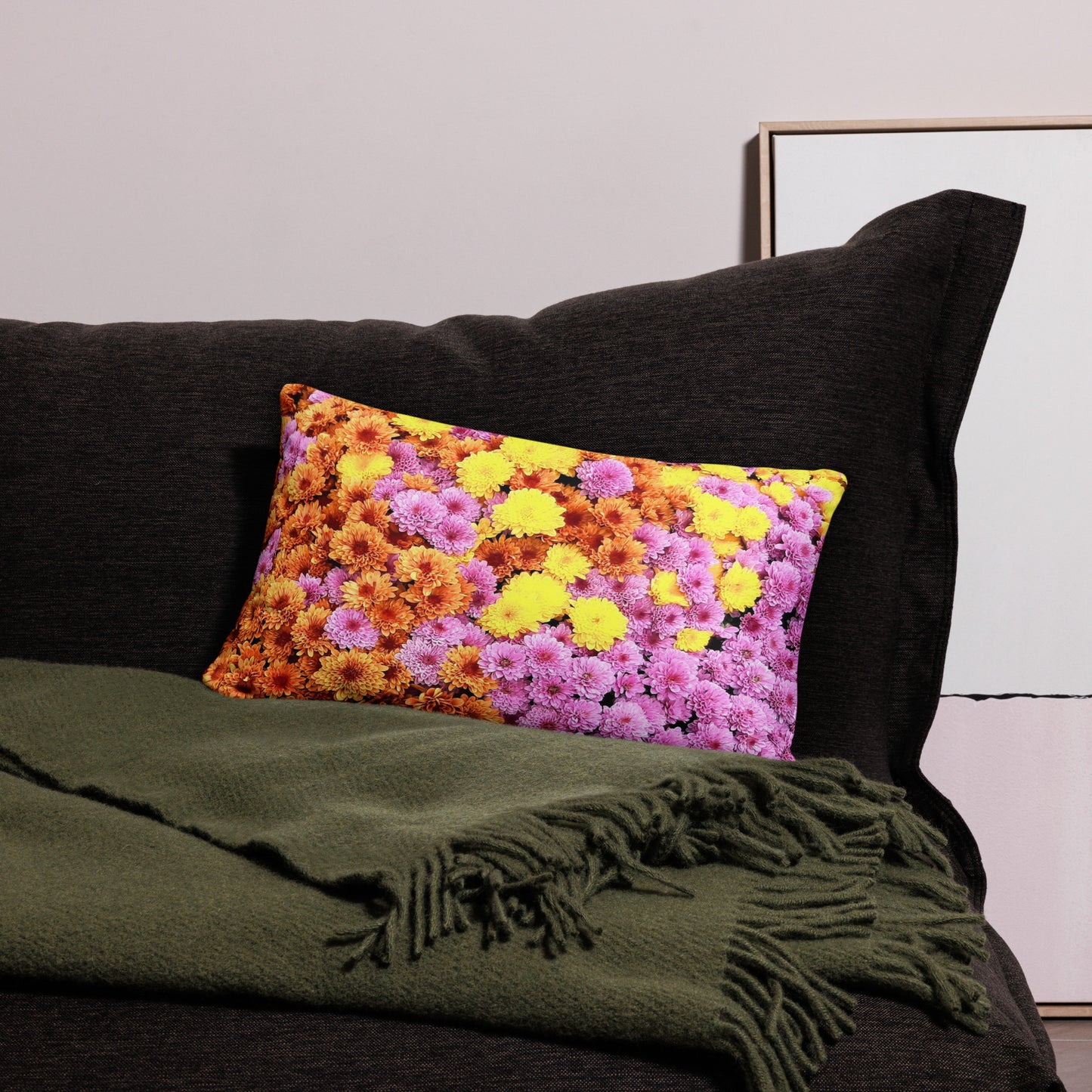 Fall Mums Accent Pillow