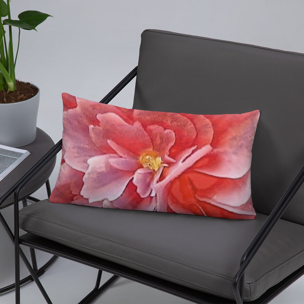 Pink Begonia Accent Pillow-FREE SHIPPING