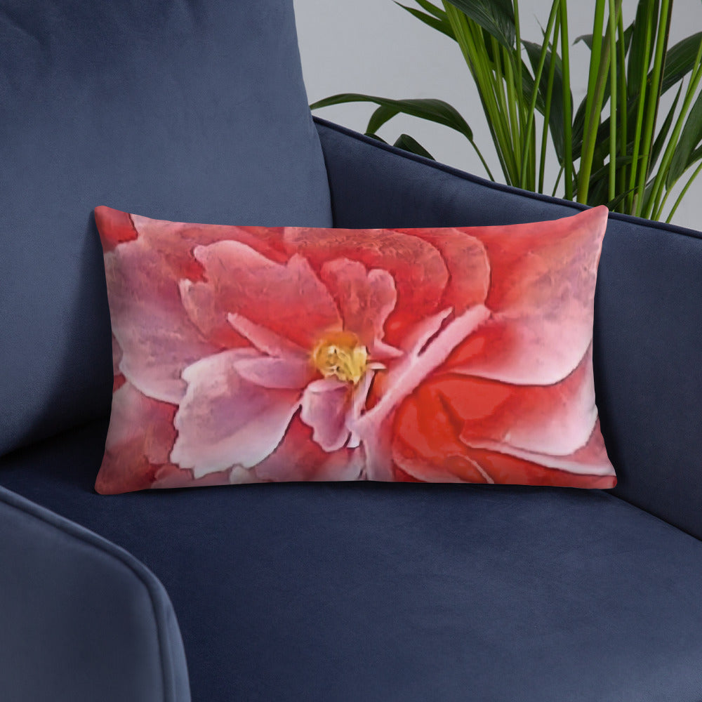 Pink Begonia Accent Pillow-FREE SHIPPING