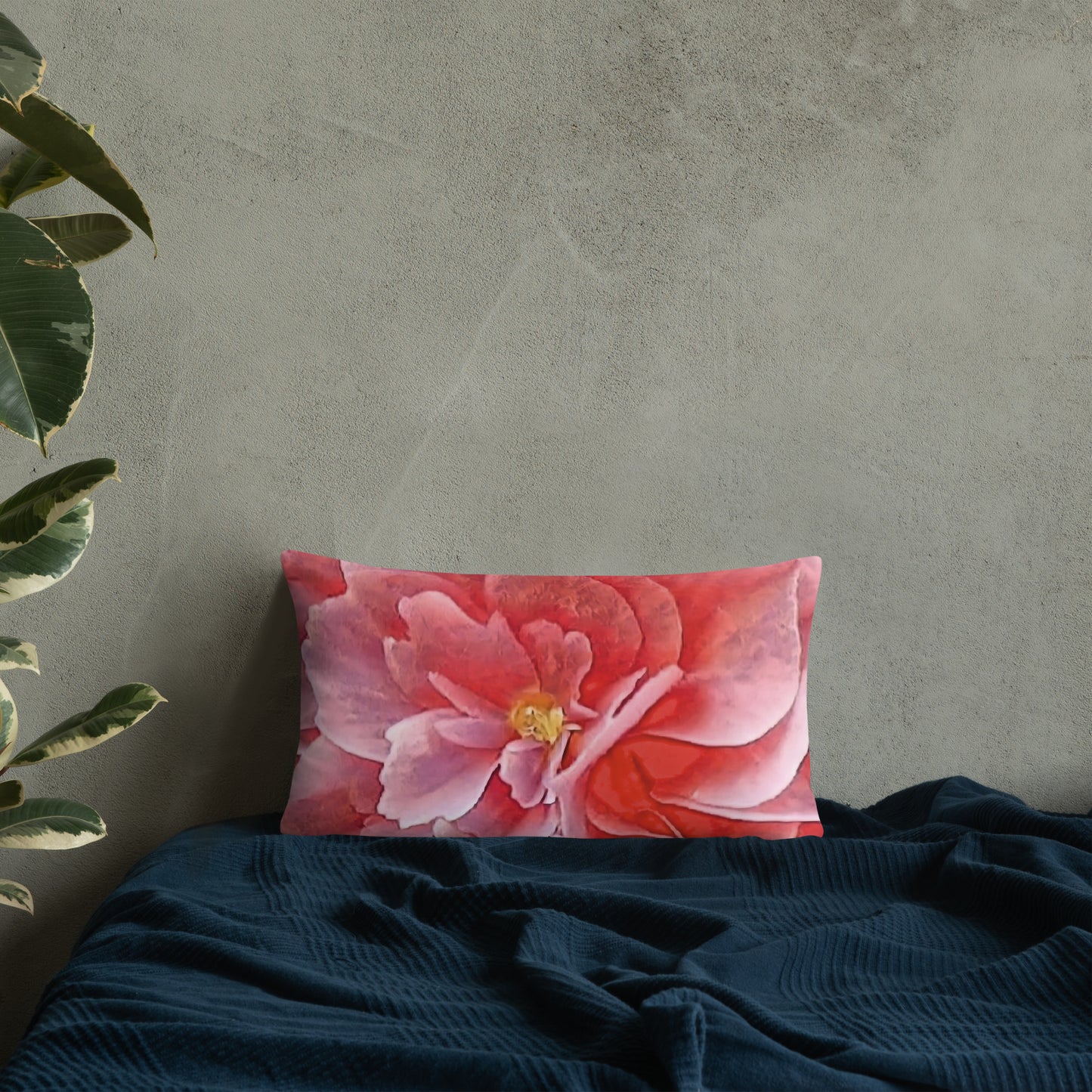 Pink Begonia Accent Pillow-FREE SHIPPING