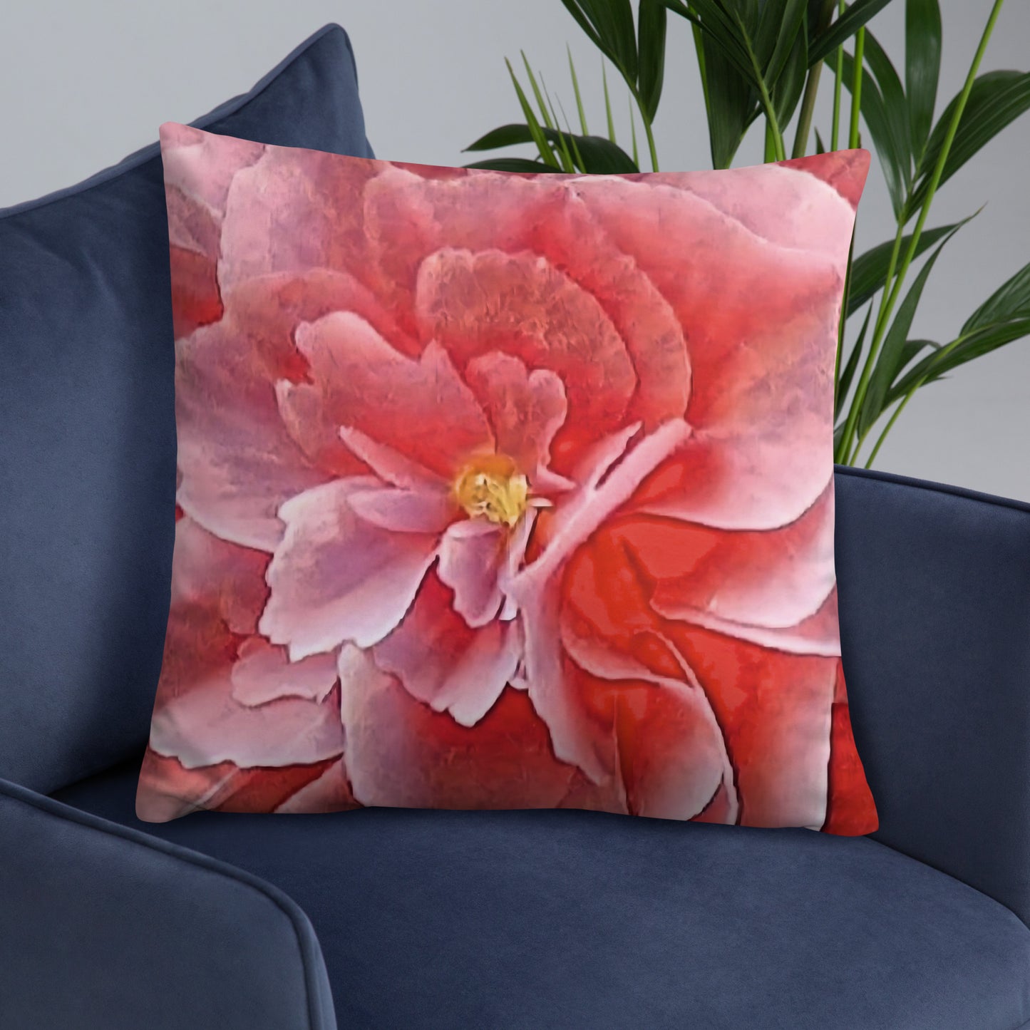 Pink Begonia Accent Pillow-FREE SHIPPING