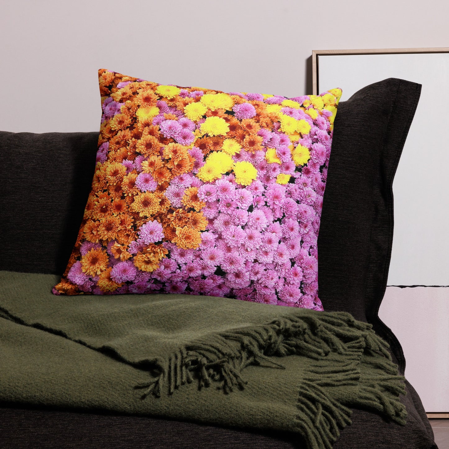 Fall Mums Accent Pillow