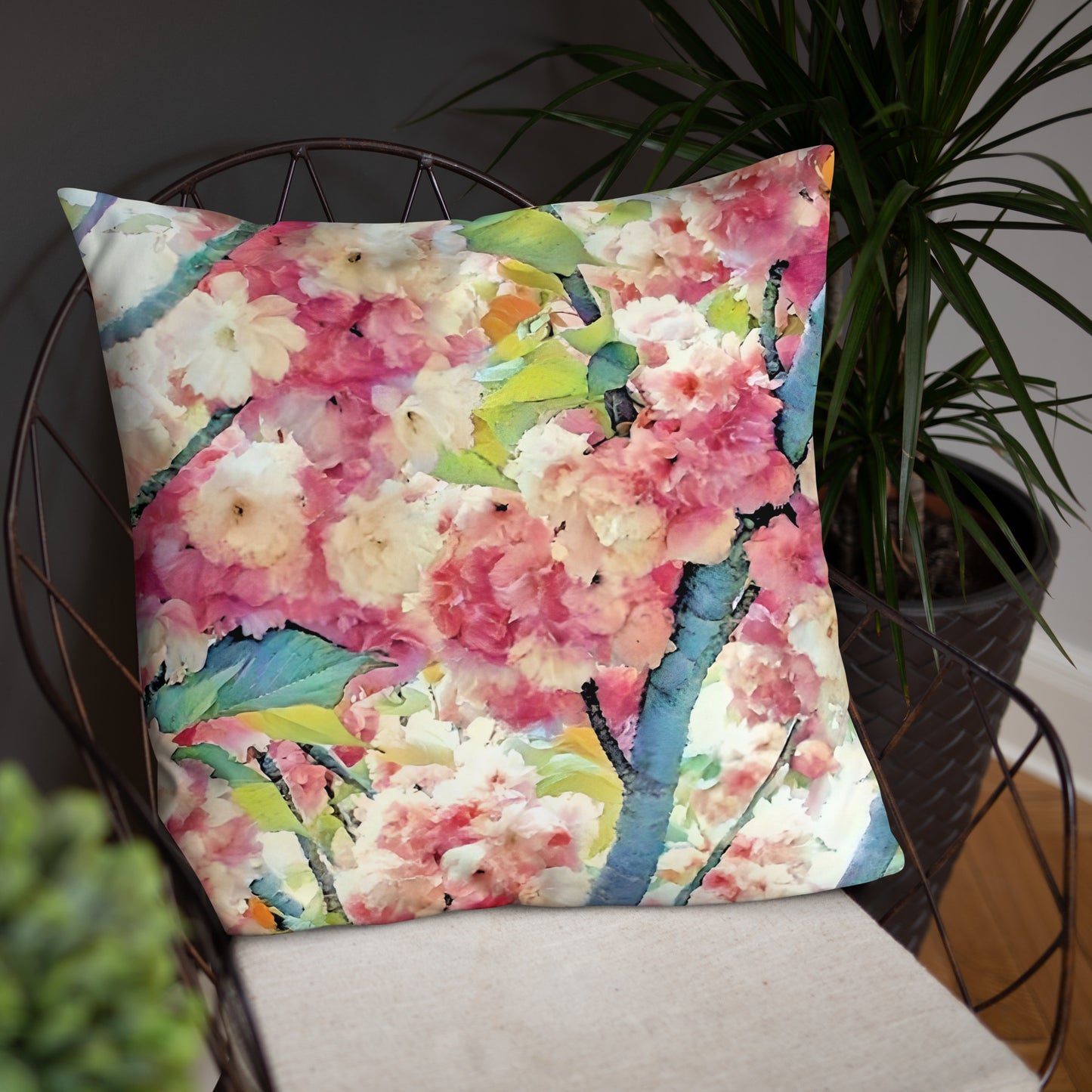 Apple Blossoms Flower Art Pillow
