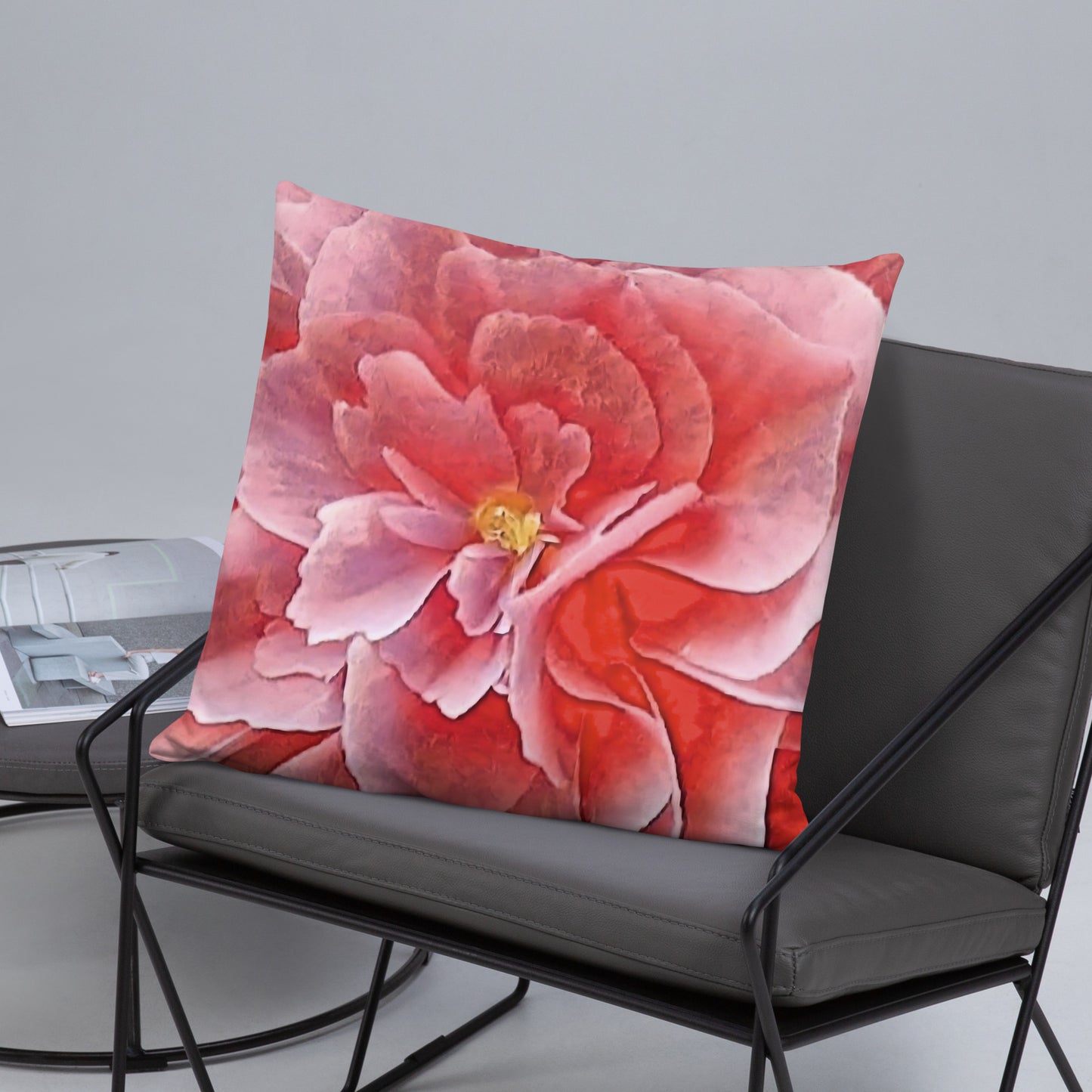 Pink Begonia Accent Pillow-FREE SHIPPING