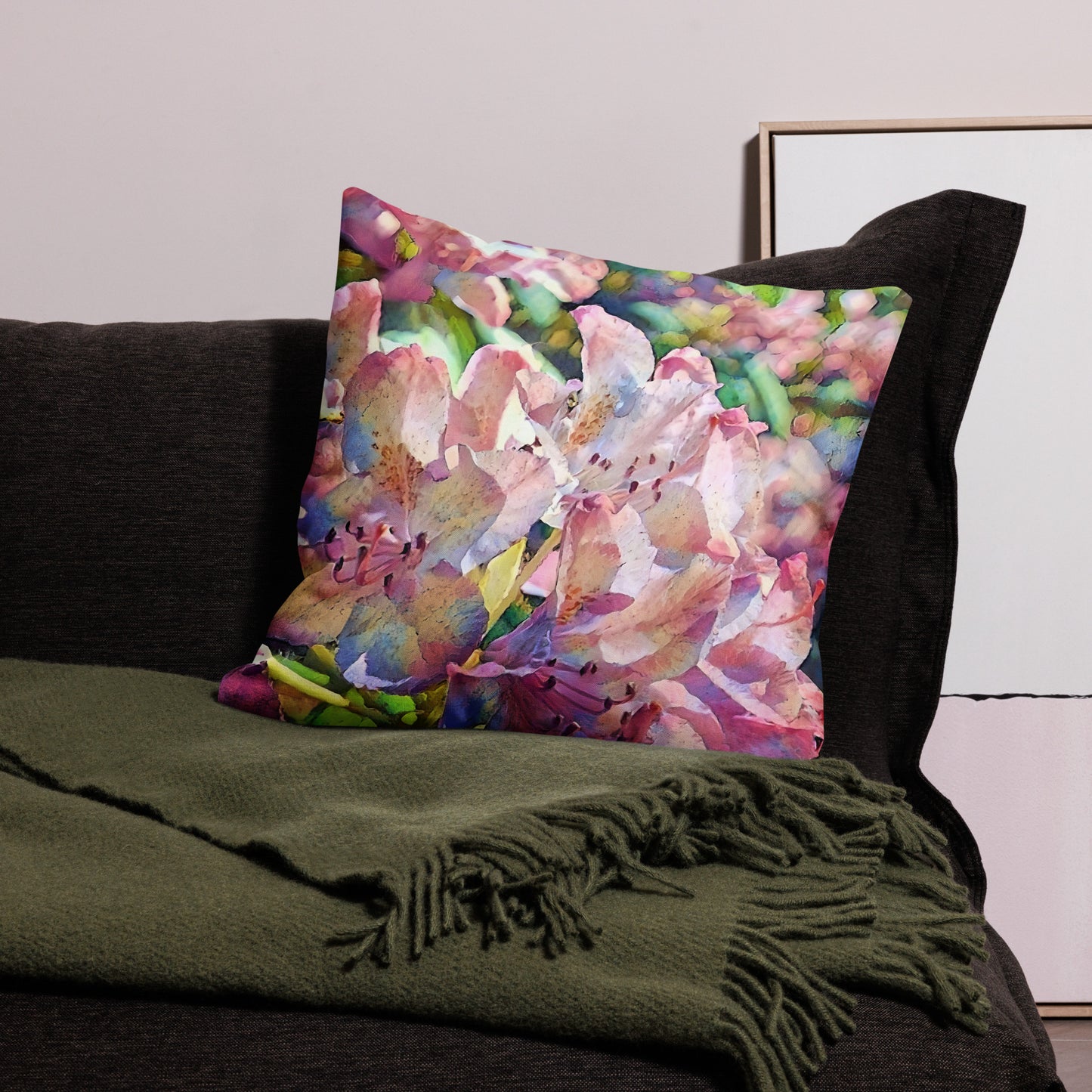 Pink Flower Pillow