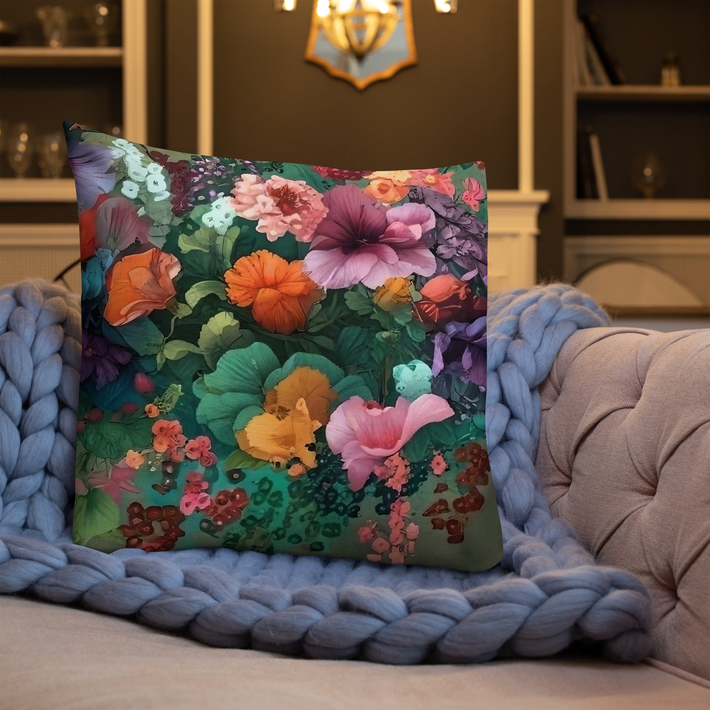 Victorian Style Floral Premium Pillow-FREE SHIPPING