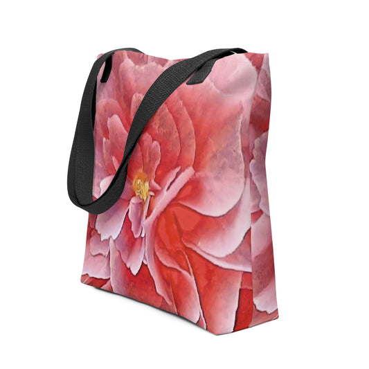 Pink Begonia Flower Tote