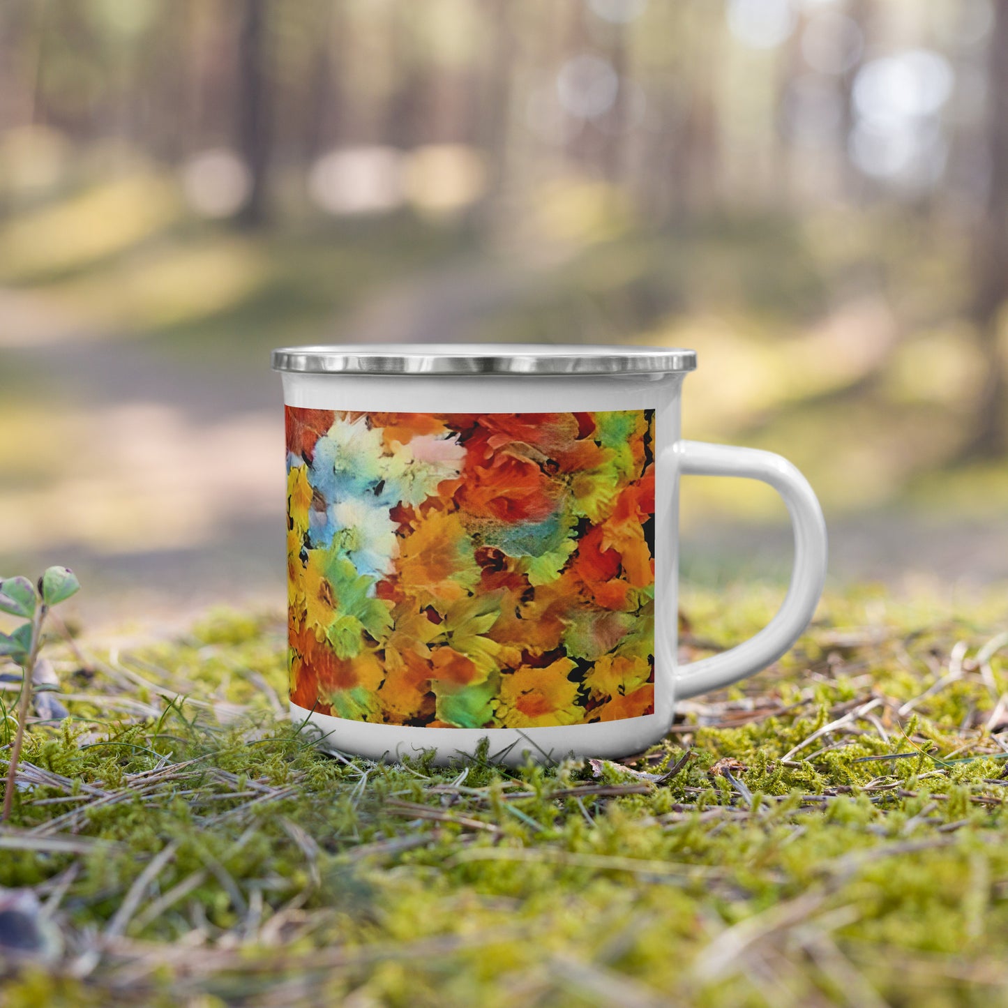 Mums the Word Fall Flower Camping Mug