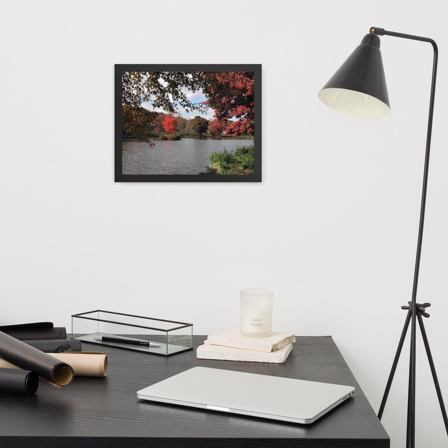 Pennsylvania Lake in Fall Framed poster