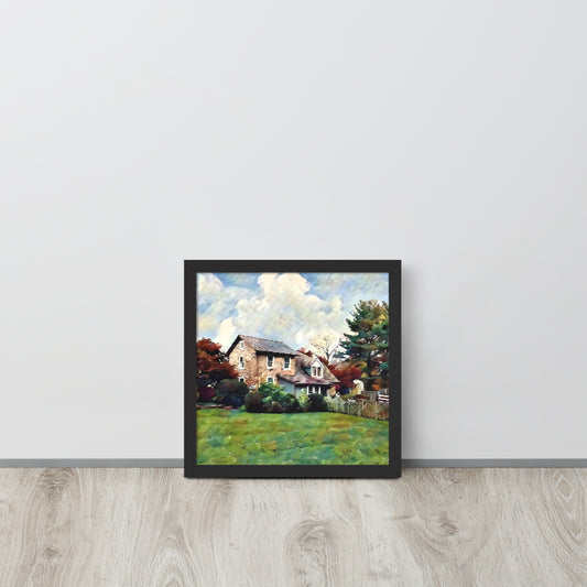 Fall Farmhouse-Framed poster-Country Living
