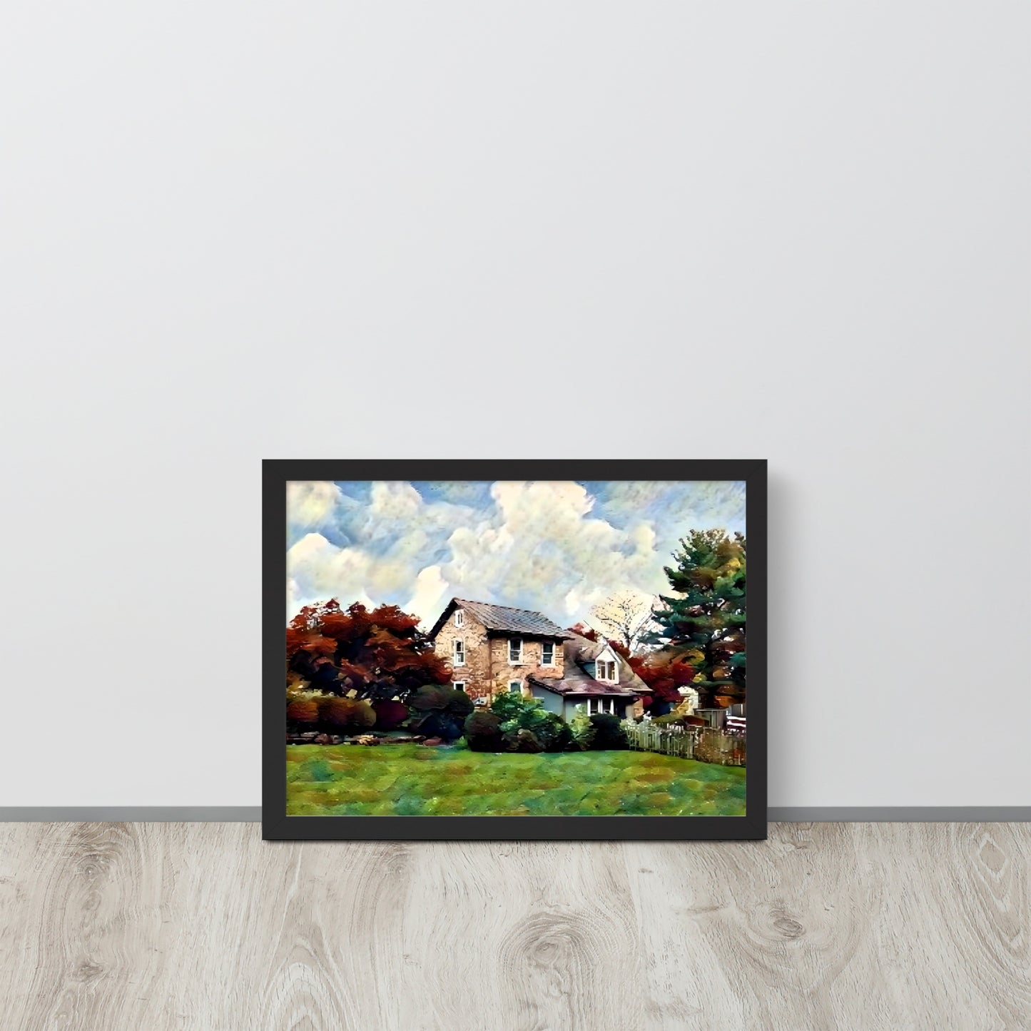 Farm House in Fall Framed Poster