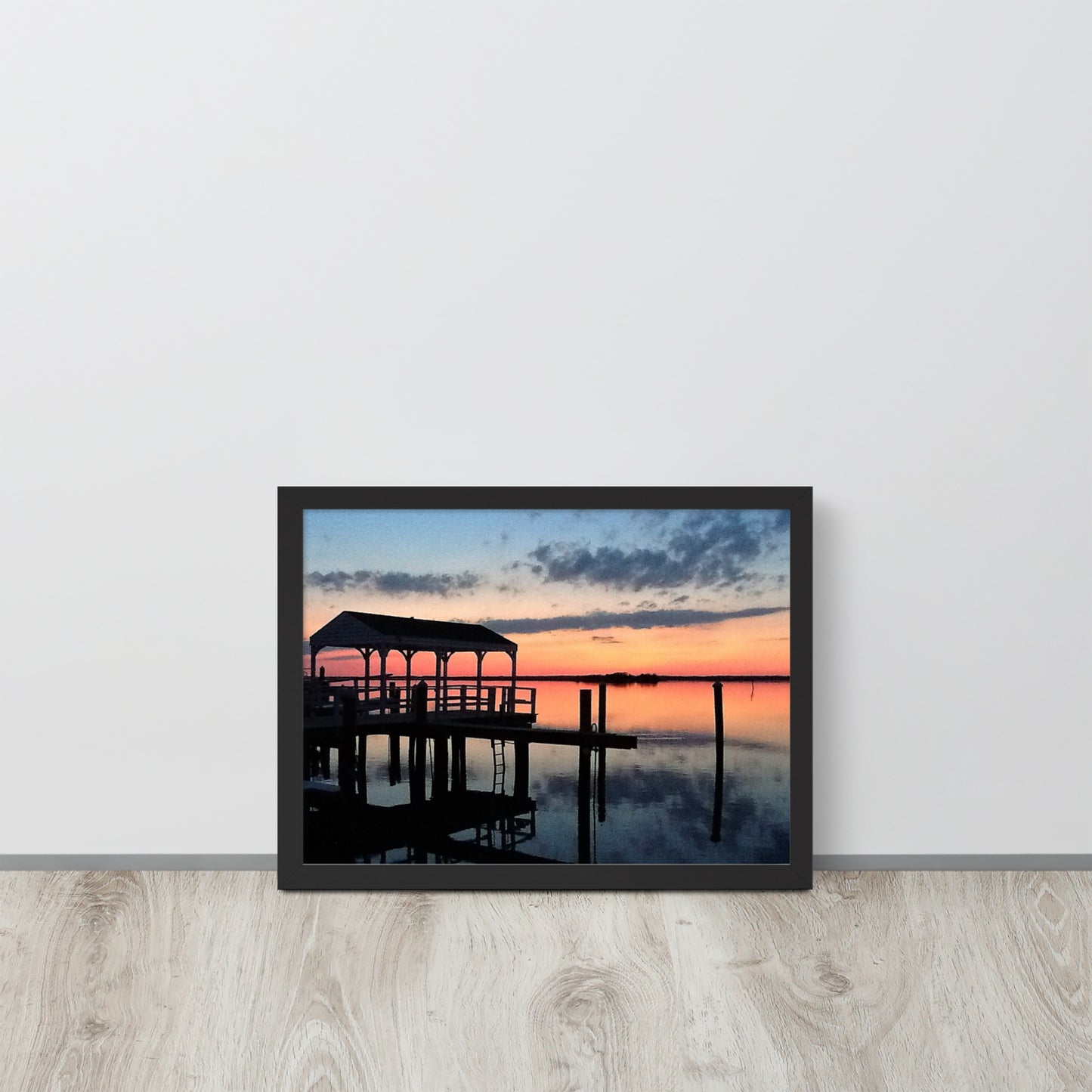 Sunset on Sunset Lake Framed poster