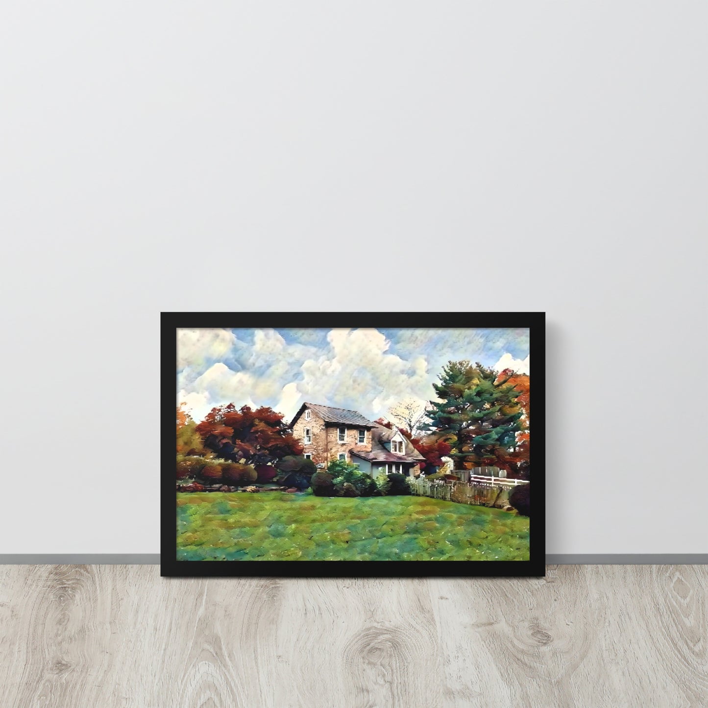 Farm House in Fall Framed Poster