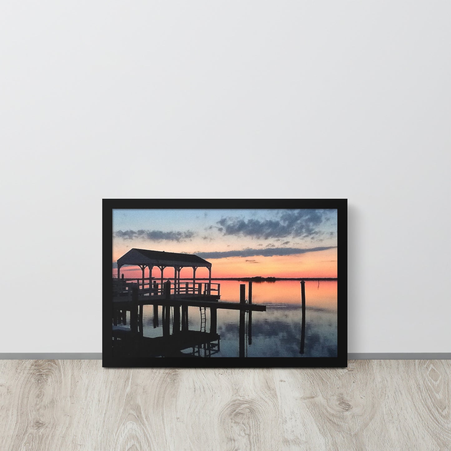 Sunset on Sunset Lake Framed poster