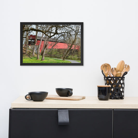 Pennsylvania Covered Bridge Framed poster