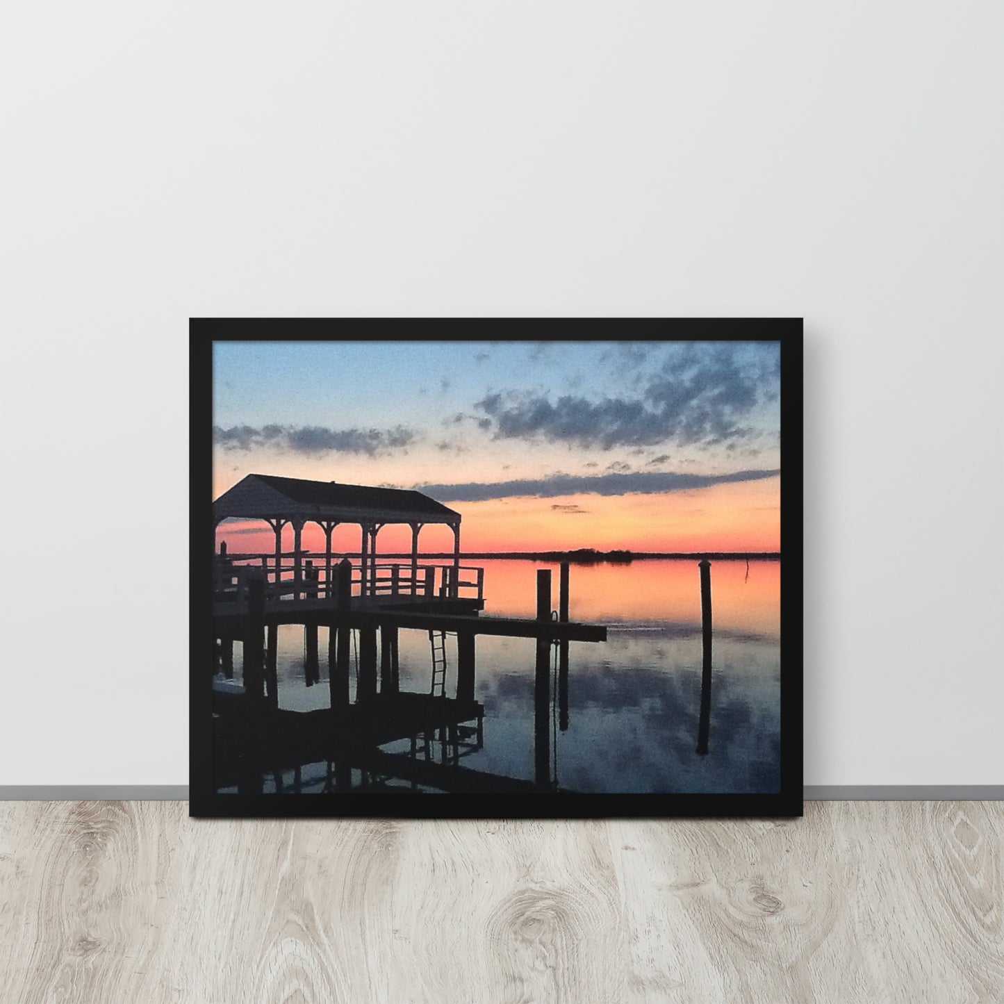 Sunset on Sunset Lake Framed poster