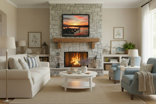 Cape May Harbor Sunset-Framed Poster