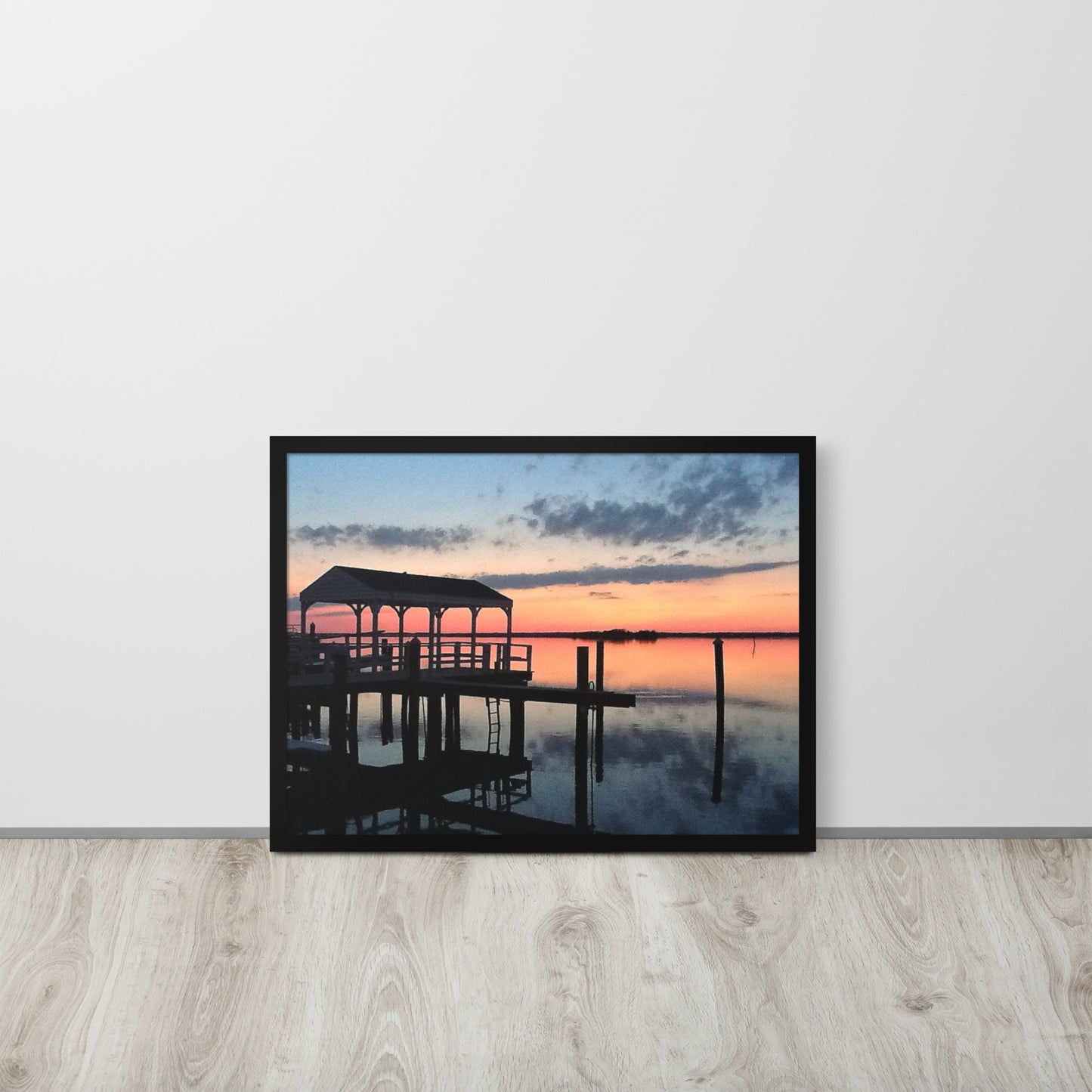 Sunset on Sunset Lake Framed poster