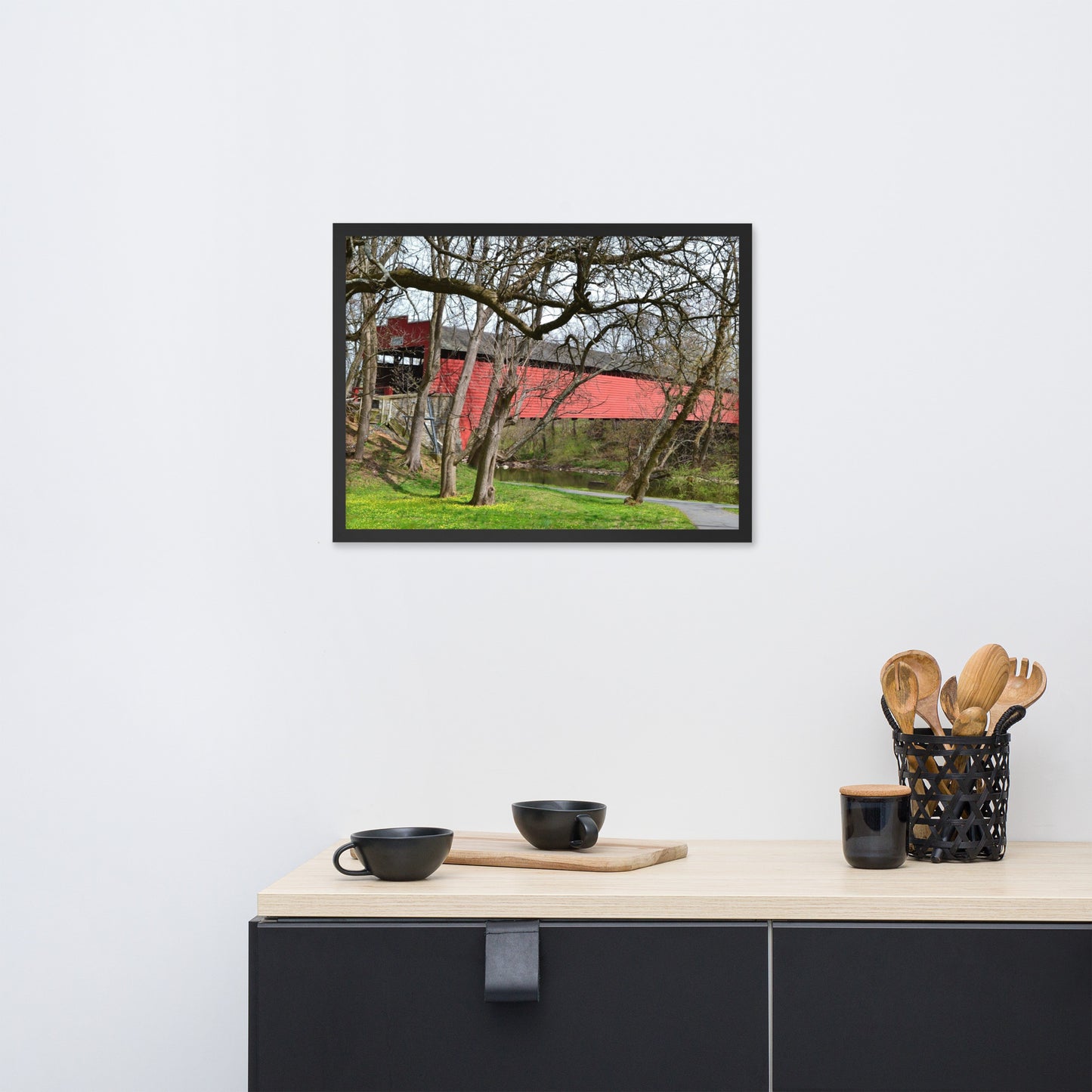 Pennsylvania Covered Bridge Framed poster