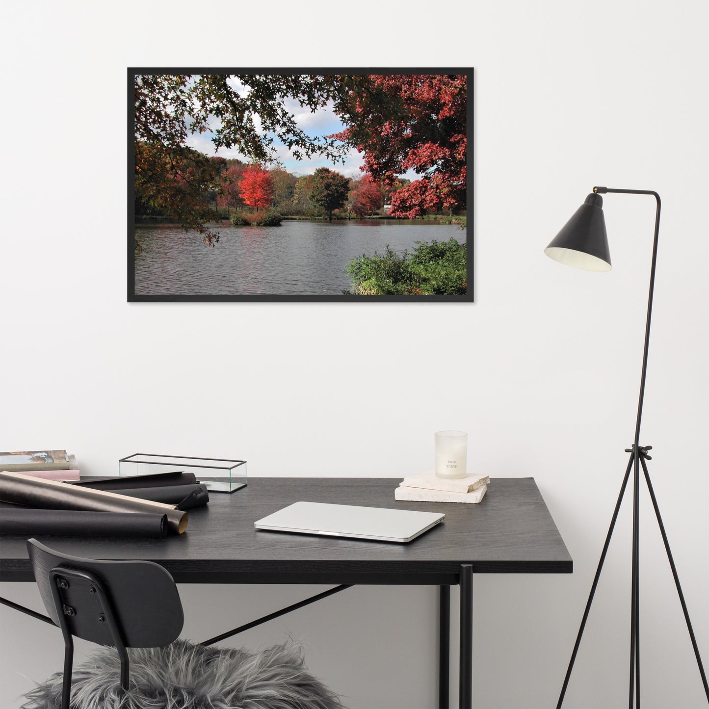 Pennsylvania Lake in Fall Framed poster