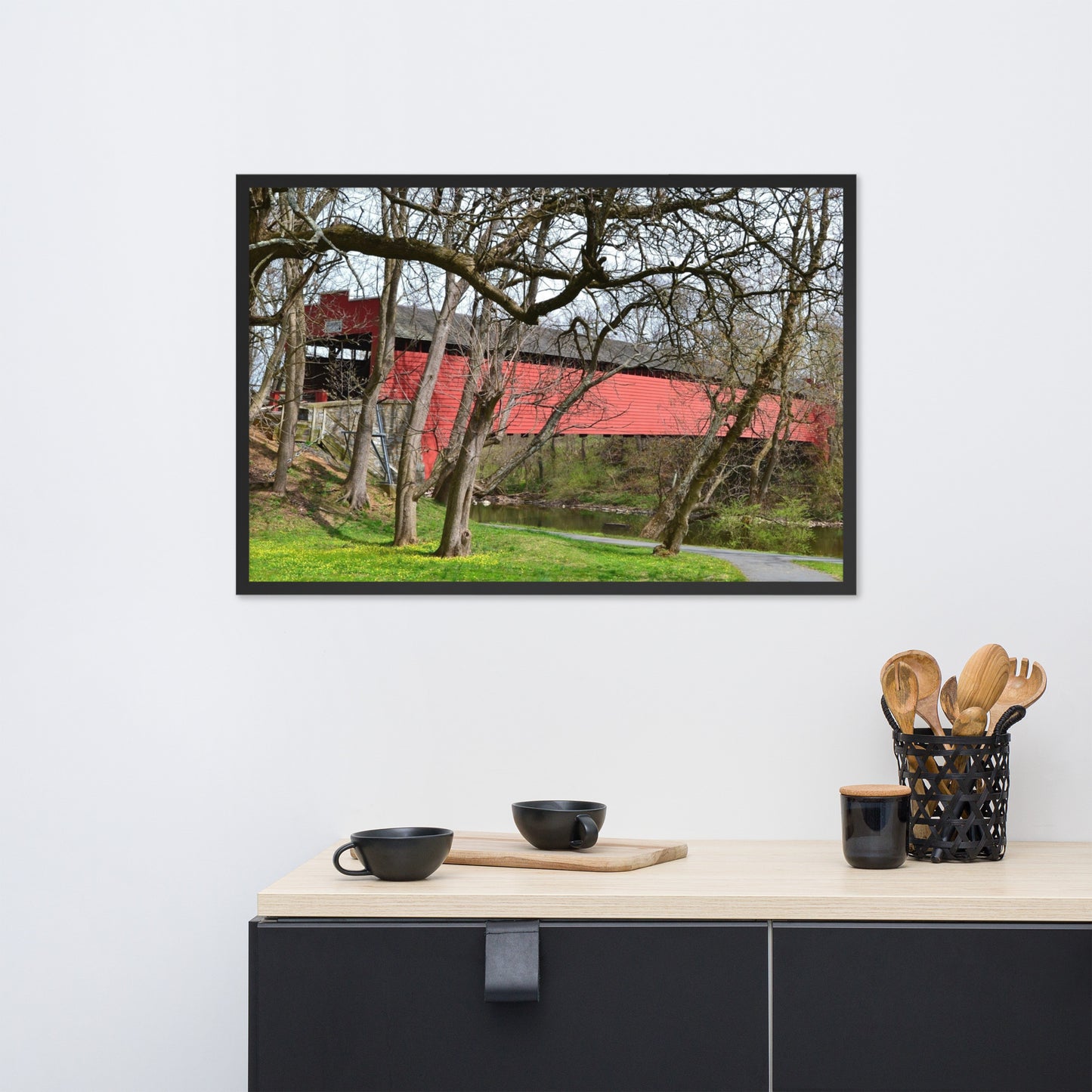 Pennsylvania Covered Bridge Framed poster