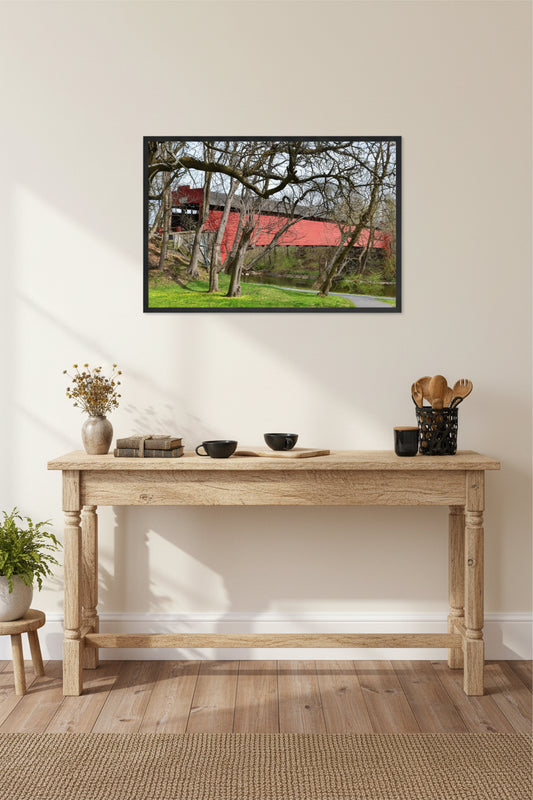 Pennsylvania Covered Bridge Framed poster
