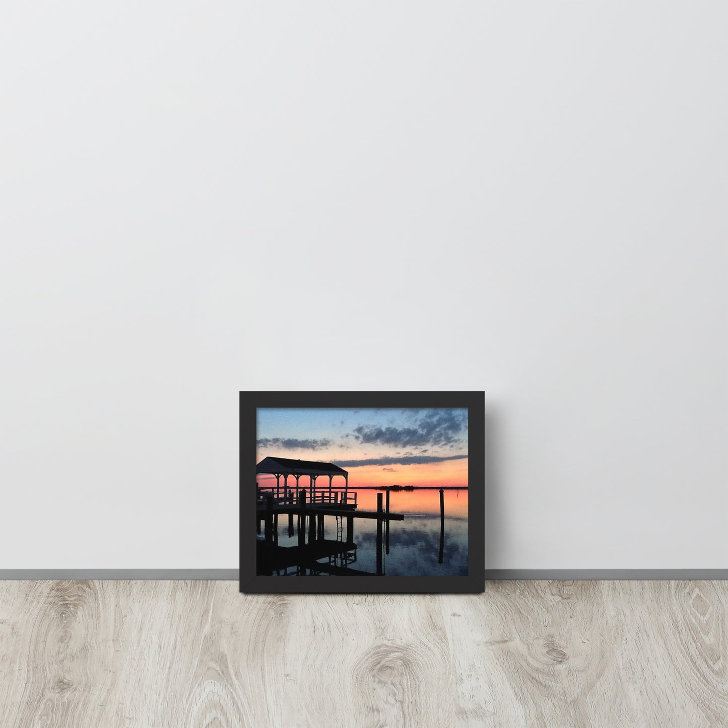 Sunset on Sunset Lake Framed poster