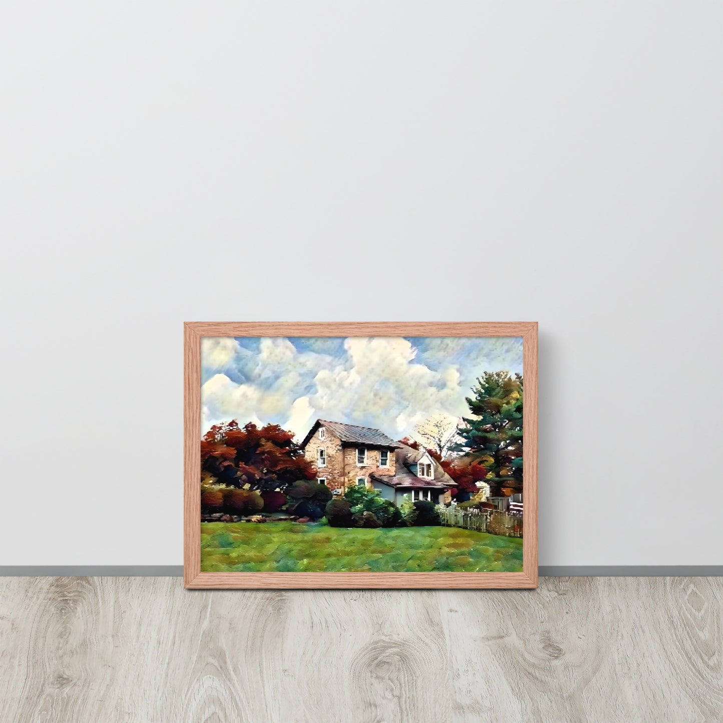 Farm House in Fall Framed Poster