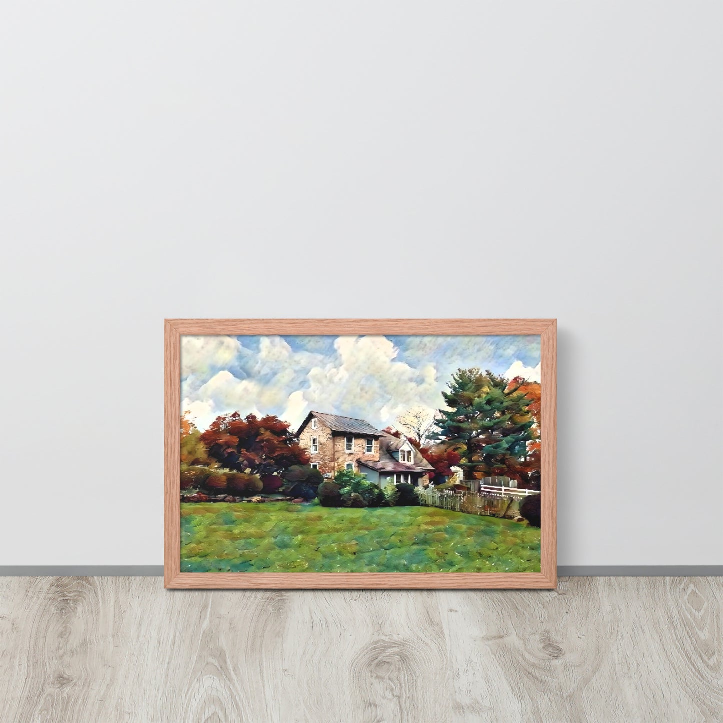 Farm House in Fall Framed Poster