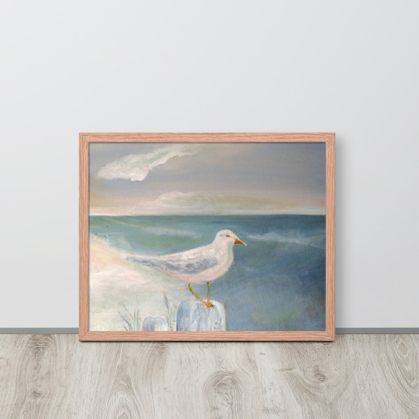 Dodie's Stone Harbor Seagull Framed Poster