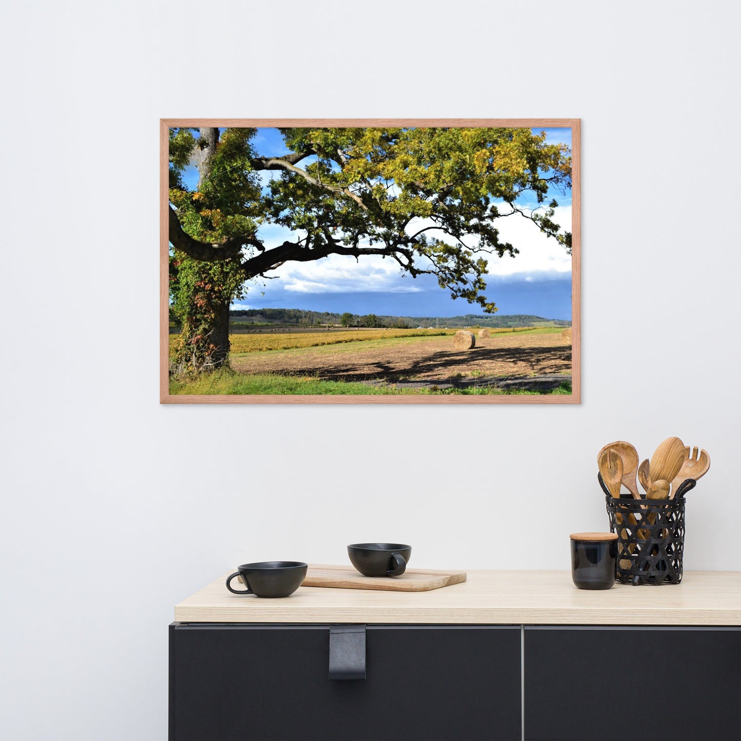 Fall Farm Scene Framed poster