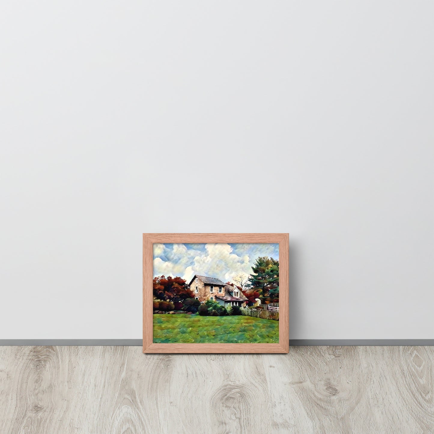 Farm House in Fall Framed Poster