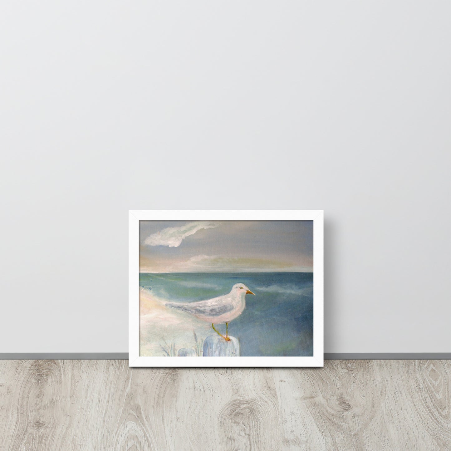 Dodie's Stone Harbor Seagull Framed Poster