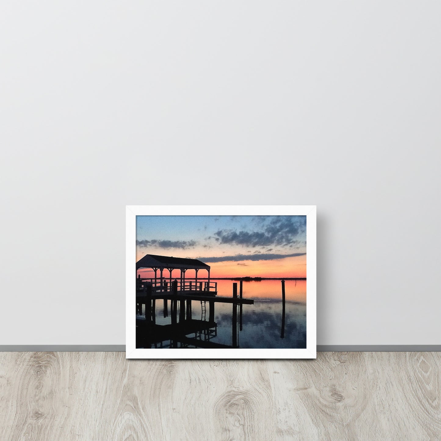 Sunset on Sunset Lake Framed poster