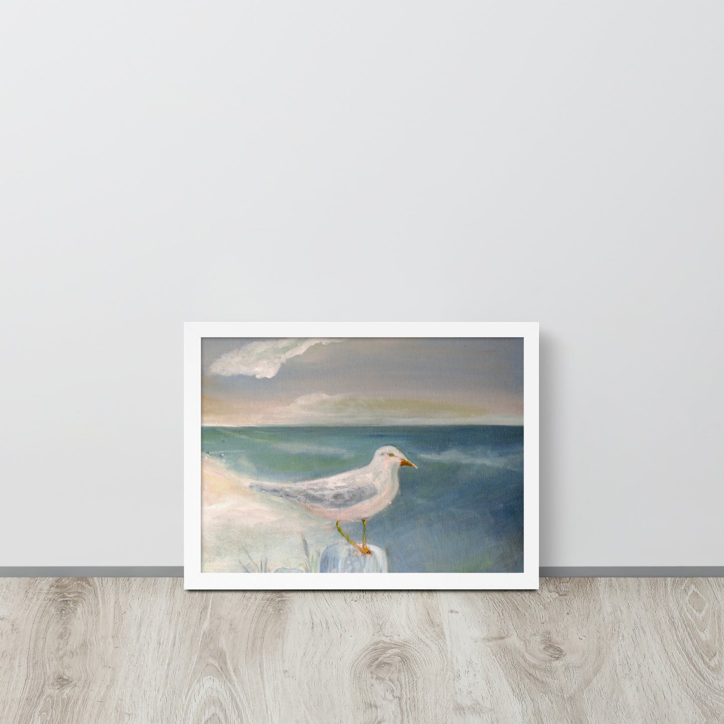 Dodie's Stone Harbor Seagull Framed Poster