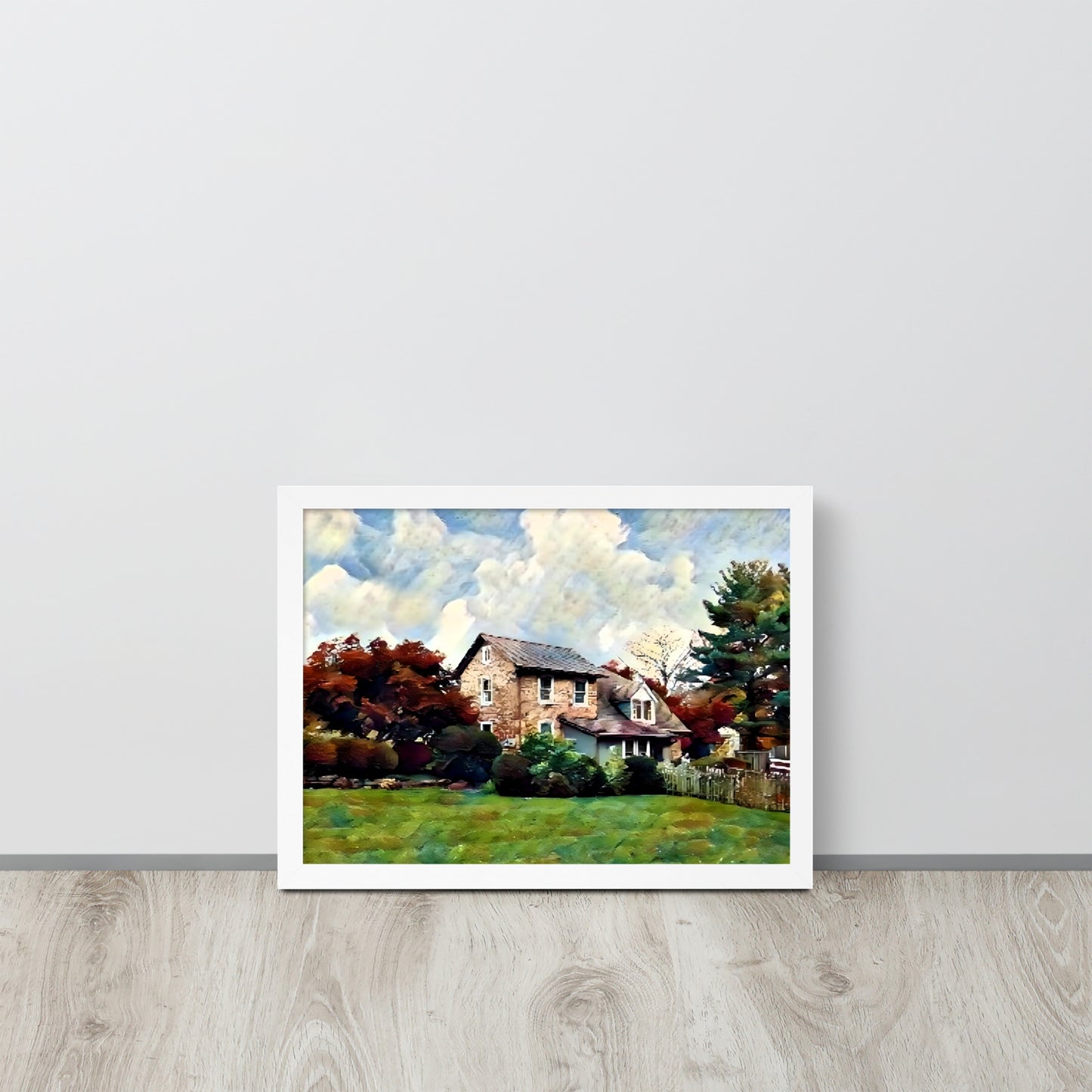 Farm House in Fall Framed Poster