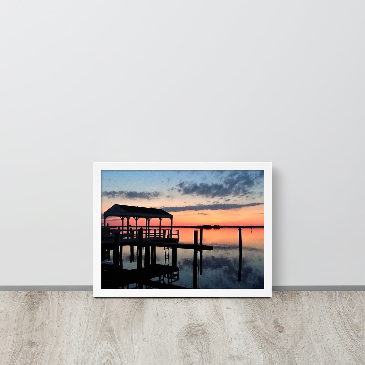 Sunset on Sunset Lake Framed poster